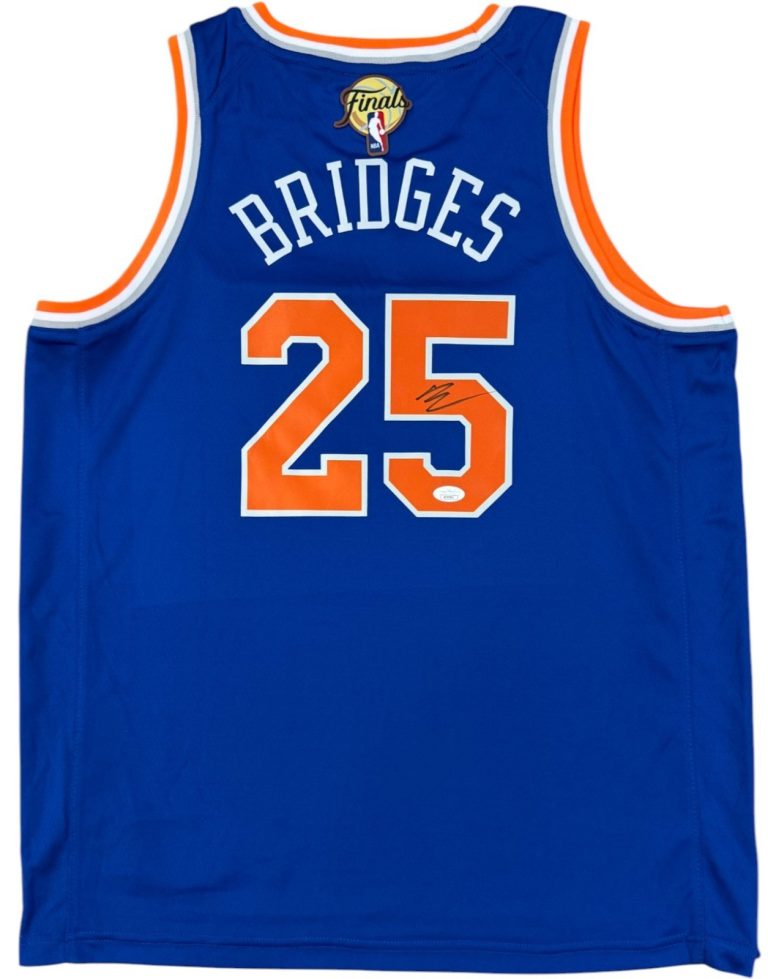 MIKAL BRIDGES SIGNED NEW YORK KNICKS JERSEY NBA FINALS CHAMPION JSA COA