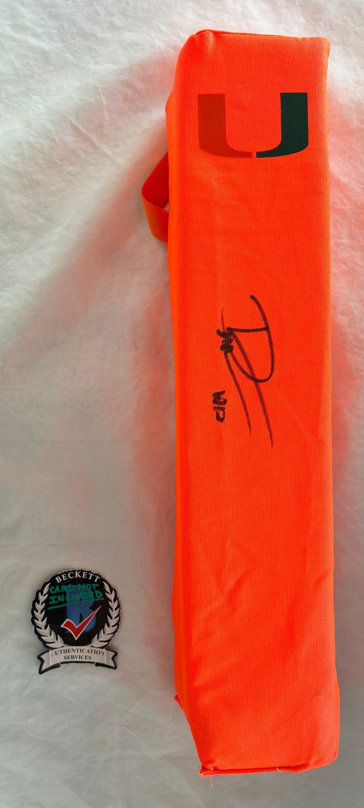 Darian Mensah Signed Pylon Miami Hurricanes Beckett BAS COA