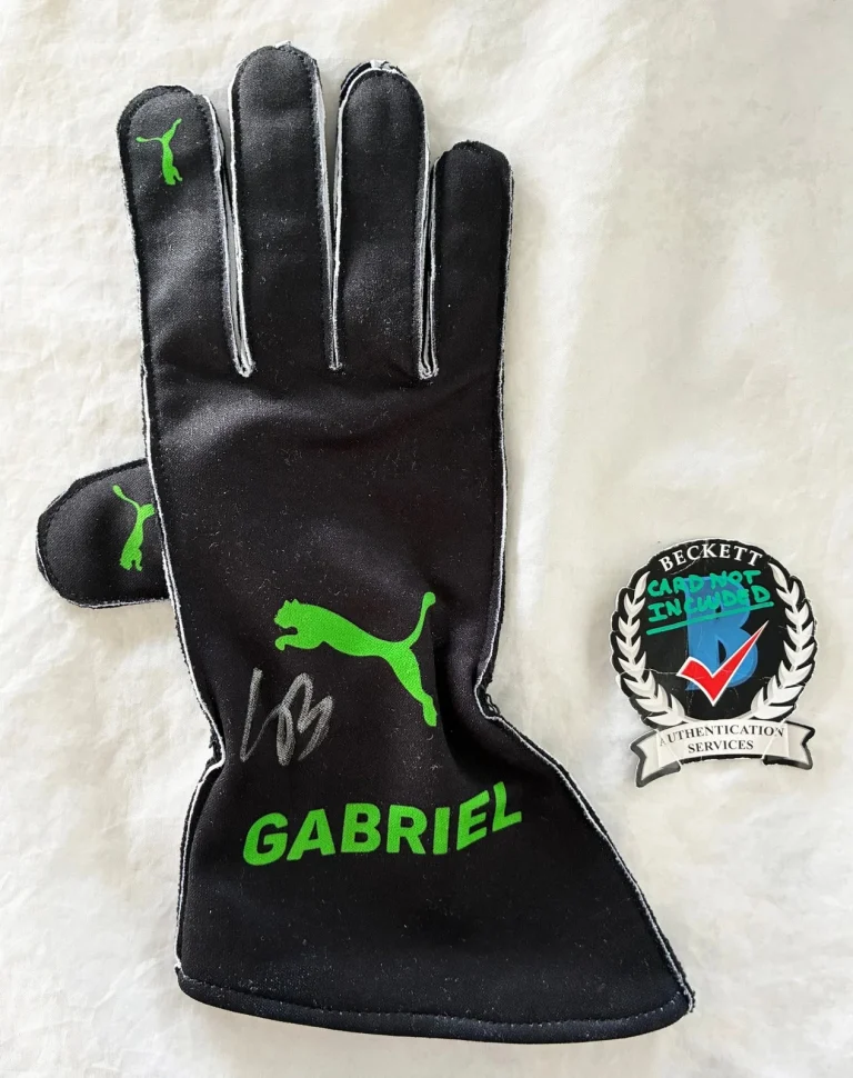 Gabriel Bortoleto Signed Racing Glove Stake Formula 1 F1 Beckett BAS COA