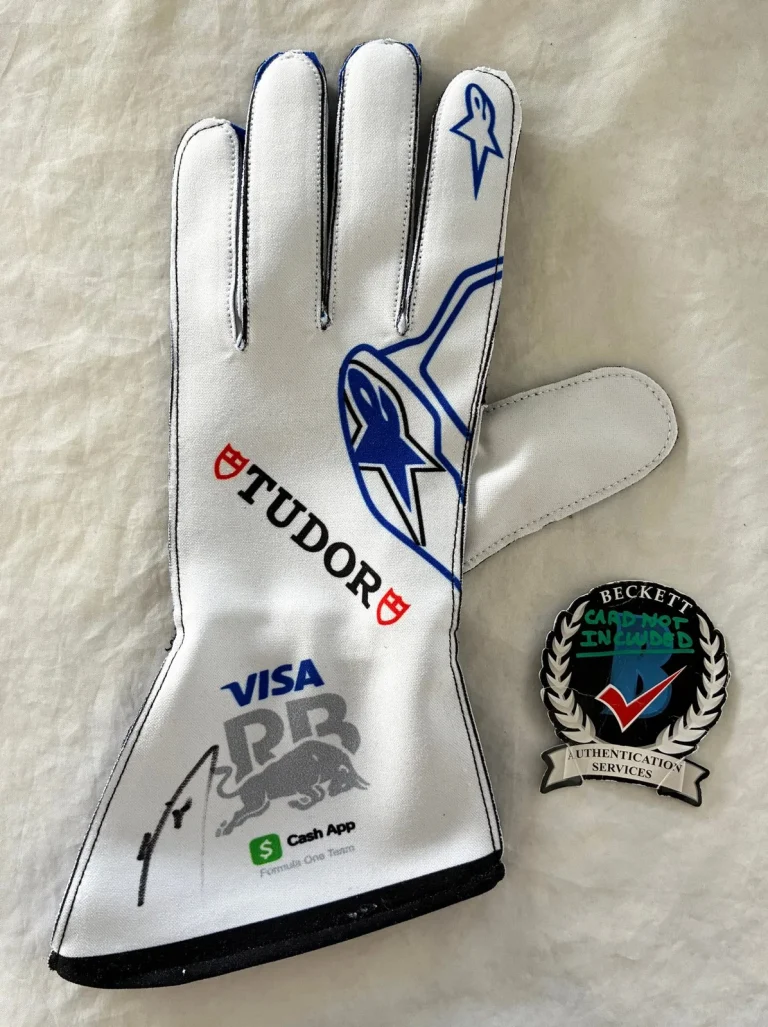 Yuki Tsunoda Signed Racing Glove Visa Cash App Racing Bulls Formula 1 F1 Beck...