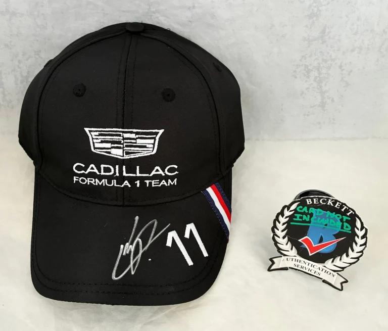 Sergio Perez Signed Hat Checo Cadillac Formula 1 F1 Beckett BAS COA