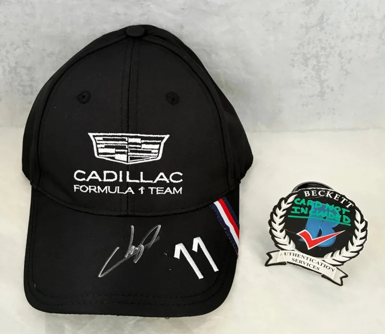 Sergio Perez Signed Hat Checo Cadillac Formula 1 F1 Beckett BAS 1 COA