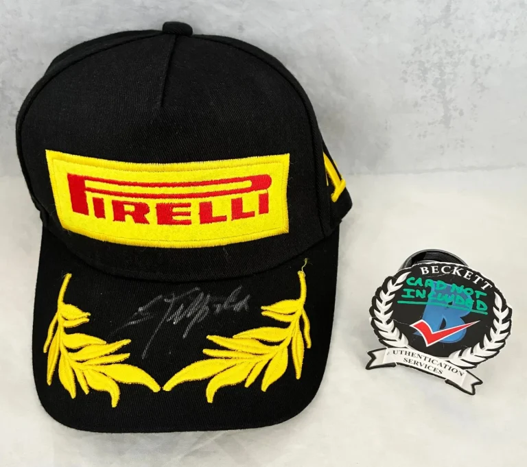 Emerson Fittipaldi Signed Hat Pirelli McLarenFormula 1 F1 Beckett BAS 1 COA