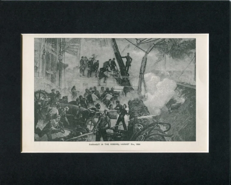 Admiral David Farragut In The Rigging August 1864 US Civil War Original Photo