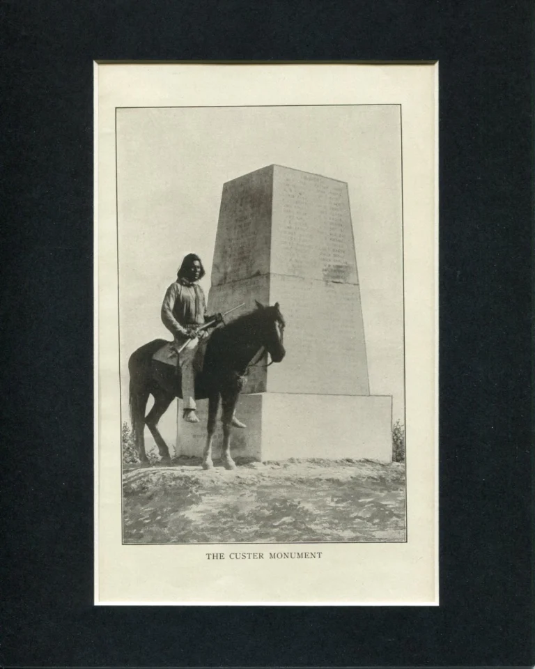 General George Custer Monument Little Big Horn Last Stand Book Photo Display