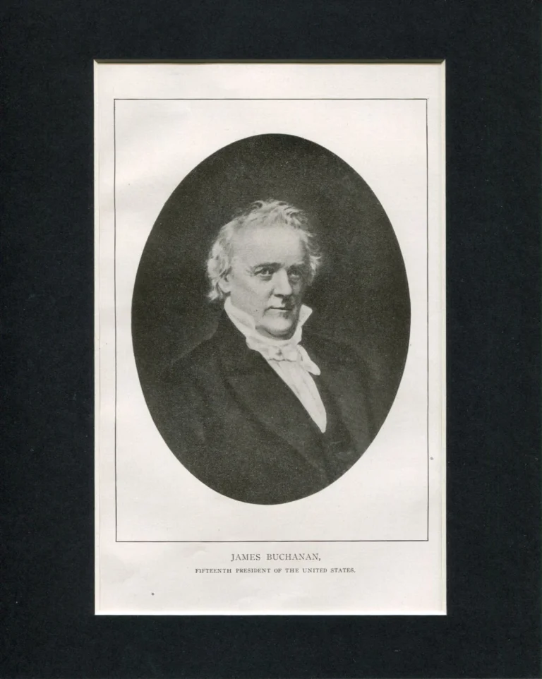 James Buchanan Fifteenth President Original Engraving Book Photo Display