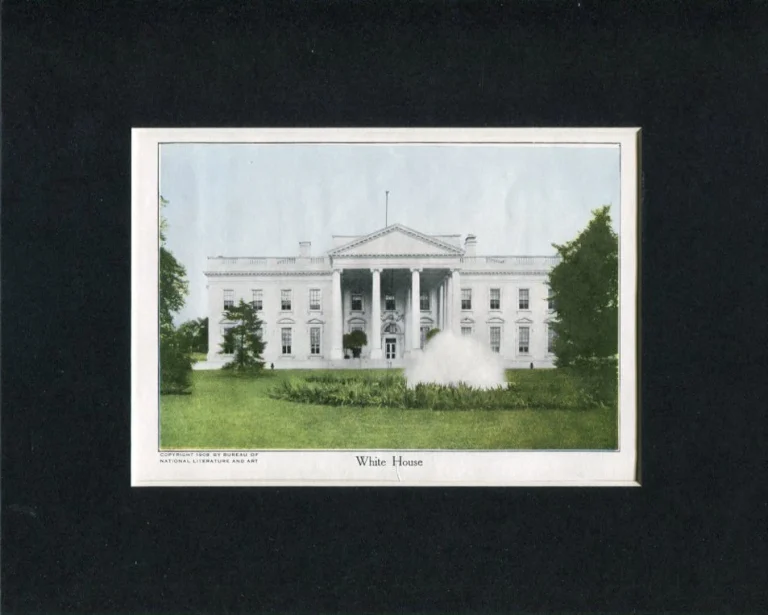 1909 The White House Original Engraving Book Photo Display