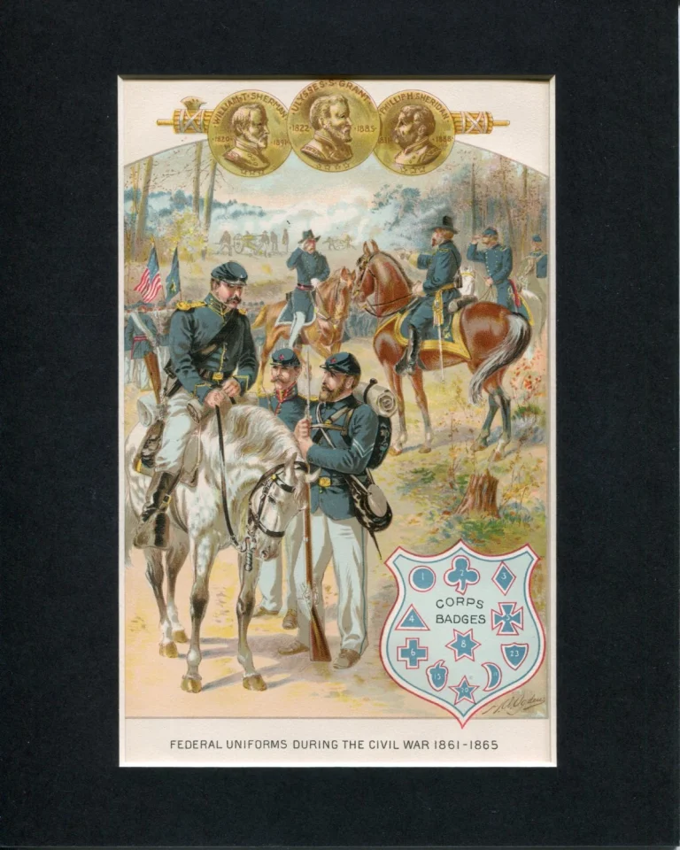 Federal Uniforms During US Civil War 1861-1865 Original Book Photo Display