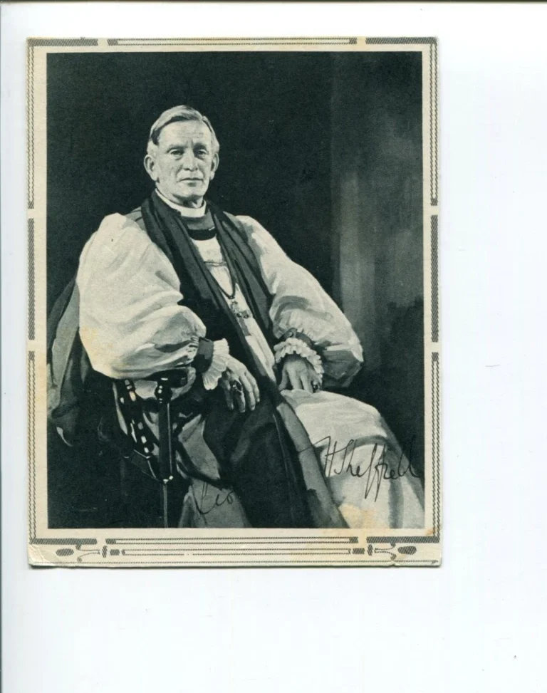 Leonard Hedley Burrows Bishop of Sheffield Lewes Clergy Signed Autograph Photo