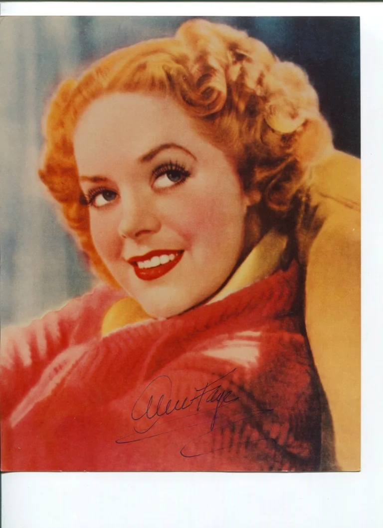 Alice Faye Week-End in Havana Lassie State Fair Stowaway Signed Autograph Photo