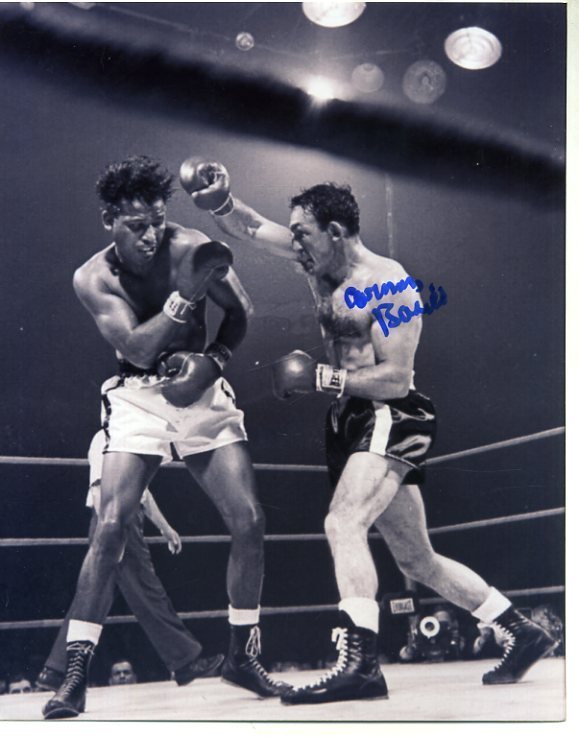 Carmen Basilio Boxing Champ HOF USMC Marine Corp Signed Autograph Photo