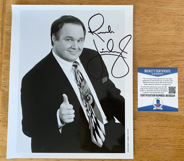 Rush Limbaugh Signed Autographed 8x10 Photo BAS Beckett Conservative Radio Host