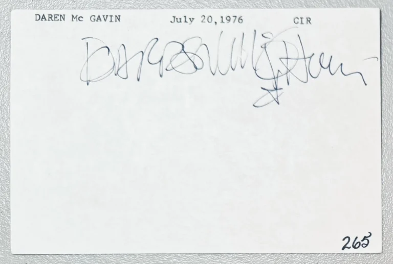 Darren McGavin Signed Autographed 4x6 Card SWAU Authenticated A Christmas Story