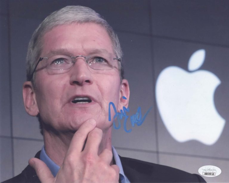Tim Cook Signed 8x10 Photo w/ JSA LOA #BB55910 Apple CEO