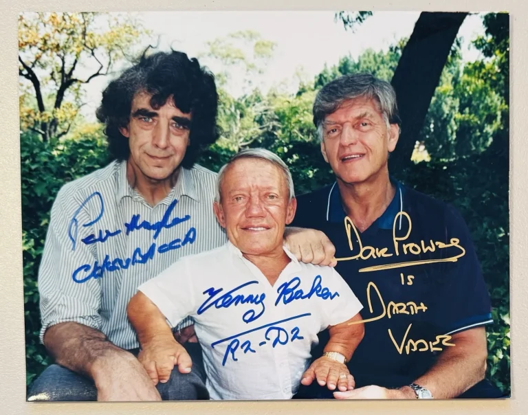Peter Mayhew Kenny Baker David Prowse Signed Auto 8x10 Photo SWAU COA Star Wars