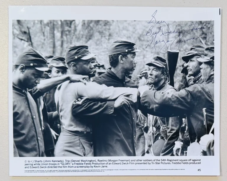 Morgan Freeman Vintage Signed Autographed Glory 8x10 Photo SWAU Authenticated