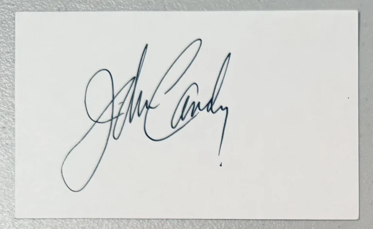 John Candy Signed Autographed 3x5 Card SWAU Cert Spaceballs Uncle Buck 2