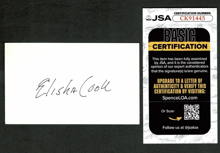 Elisha Cook Jr Signed Autographed 3x5 Card JSA Cert The Maltese Falcon Shane