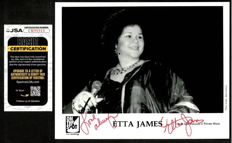 Etta James Signed Autographed 8x10 Photo JSA Singer Musician The Wallflower 2