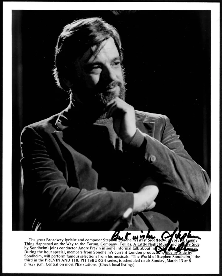 Stephen Sondheim Signed Autographed 8x10 Photo Beckett BAS West Side Story 2