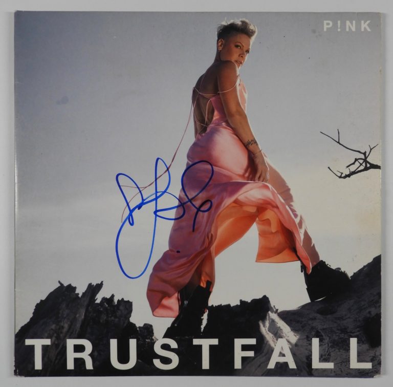 P!NK JSA Signed Autograph Record Album Vinyl Trustfall PINK