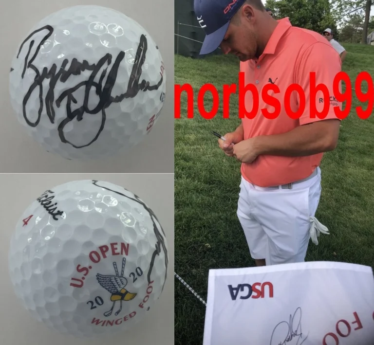 BRYSON DECHAMBEAU SIGNED AUTOGRAPH 2020 U.S. OPEN GOLF BALL w/EXACT PROOF & COA