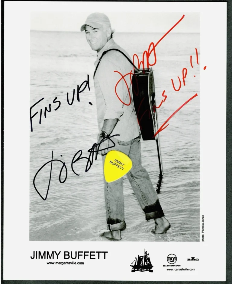Jimmy Buffett Signed Autographed 8x10 Photo w Inscription & Guitar Pick SWAU