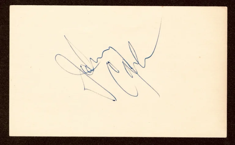 Johnny Cash Vintage Signed Autographed 3x5 Card SWAU Cert Man In Black