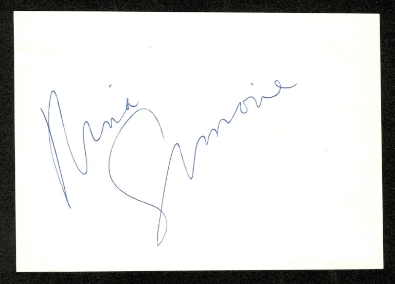Nina Simone Signed Autographed 4 x 5.5 Album Page SWAU Cert