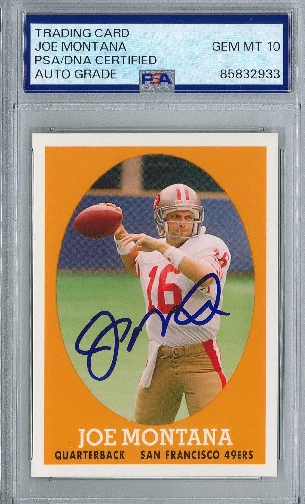 Joe Montana Signed 2007 Topps #16 Card PSA 85832933 GEM MINT 10 AUTO