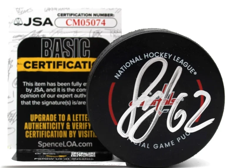 Ilya Protas Signed Washington Capitals Hockey Game Puck w/JSA COA CM05074