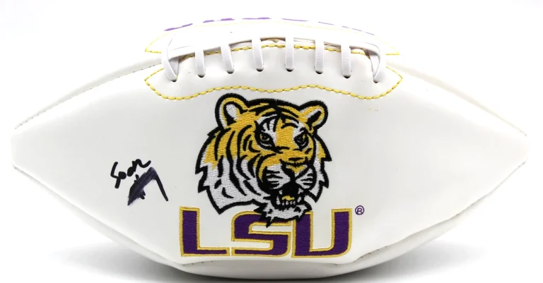 Mansoor Delane Signed LSU Tigers Logo Football w/Beckett BAS BW07986