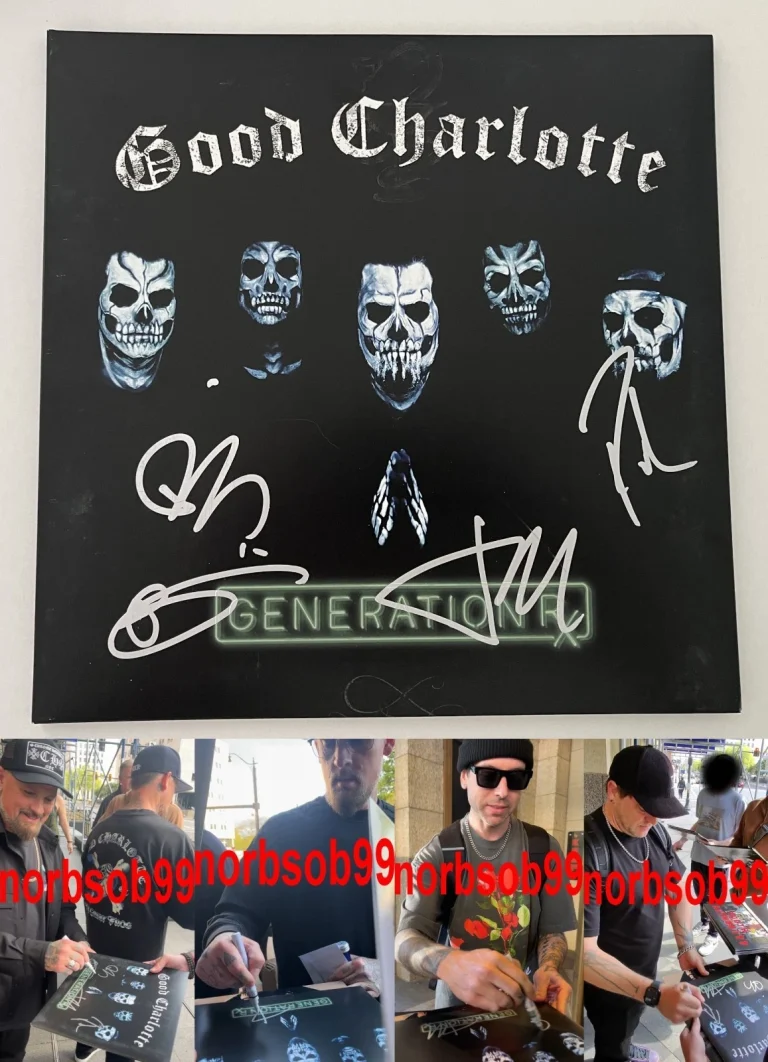 GOOD CHARLOTTE BENJI JOEL MADDEN +2 SIGNED GENERATION RX VINYL w/EXACT PROOF COA