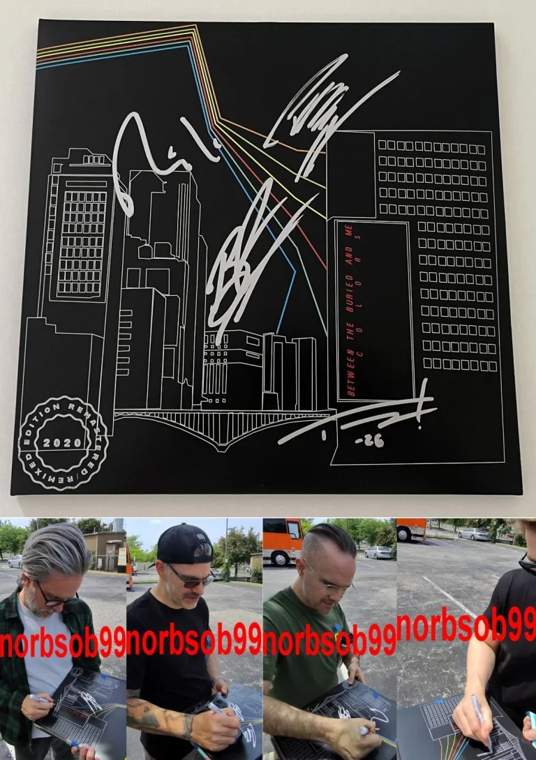 BETWEEN THE BURIED AND ME SIGNED AUTOGRAPH COLORS VINYL ALBUM w/EXACT PROOF COA