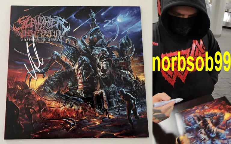 ALEX TERRIBLE SIGNED SLAUGHTER TO PREVAIL CHAPTERS OF MISERY VINYL w/EXACT PROOF