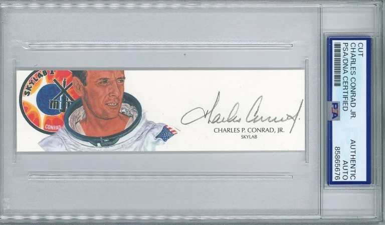 Charles Conrad Jr Signed Cut Signature PSA/DNA Encapsulated Apollo 12 Astronaut