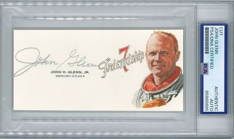 John Glenn Signed Cut Signature PSA/DNA Encapsulated Mercury 7 NASA Astronaut