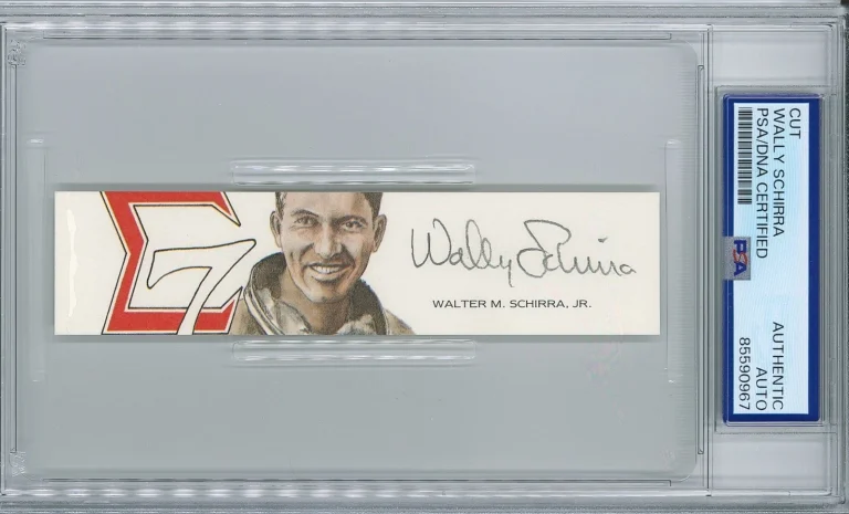 Wally Schirra Signed Cut Signature PSA/DNA Encapsulated Mercury 7 Astronaut