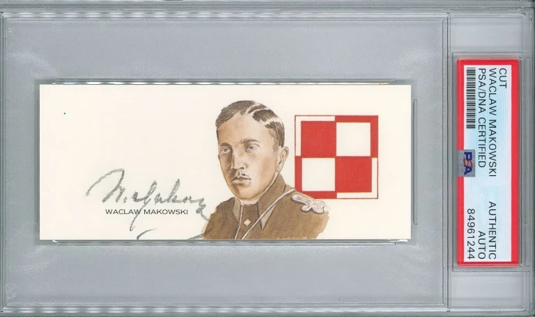 Waclaw Makowski Signed Cut Signature PSA/DNA Aviation Pioneer GOE