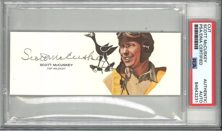 Scott McCuskey Signed Cut Signature PSA/DNA X-15 Test Pilot GOE