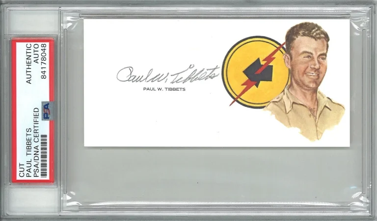 Paul Tibbets Signed Cut Signature PSA/DNA Enola Gay GOE