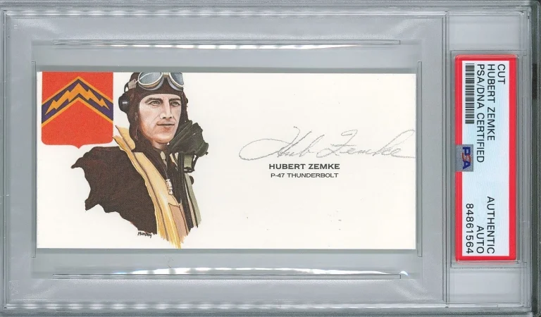 Hubert Zemke Signed Cut Signature PSA/DNA Zemkes Wolfpack GOE