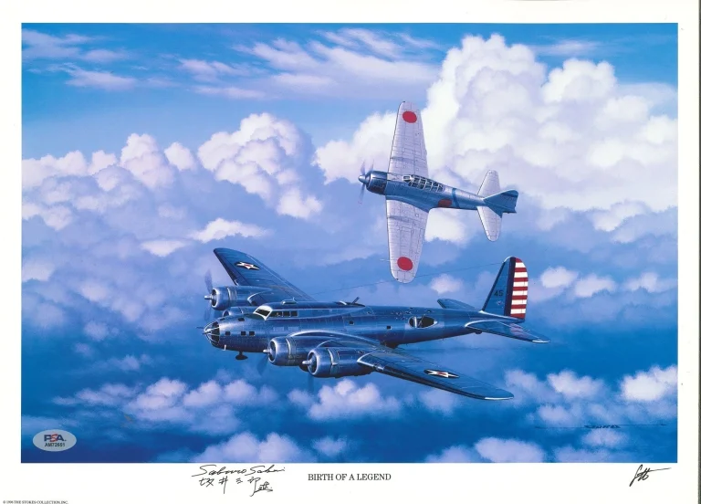 Saburo Sakai Japanese Ace Signed Birth of a Legend Zero PSA DNA