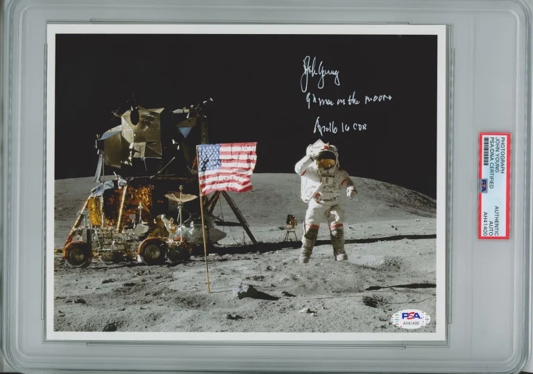 John Young Signed 8x10 Photo PSA DNA Encapsulated Apollo 16 Moonwalker NASA