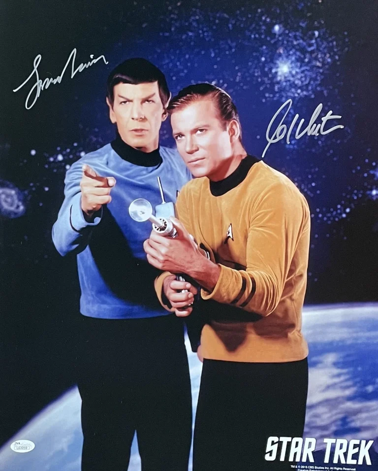 William Shatner Leonard Nimoy Dual Signed 16x20 Photo JSA COA Star Trek