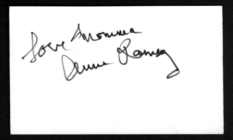 Anne Ramsey Signed Autographed 3x5 Card JSA Goonies Throw Momma From The Train