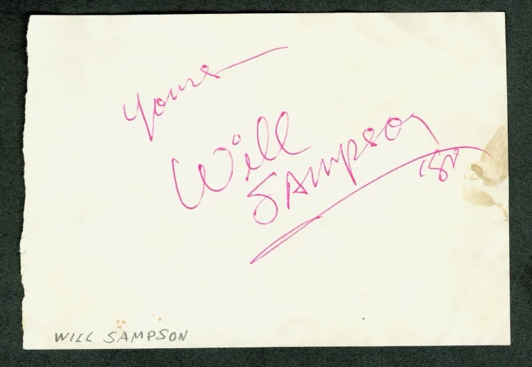 Will Sampson Signed Autographed 4x6 Page JSA Letter One Flew Over Cuckoo’s Nest
