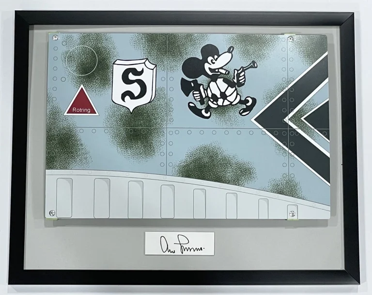 Adolf Galland Signed BF109 Nose Art Display JSA COA WWII Ace