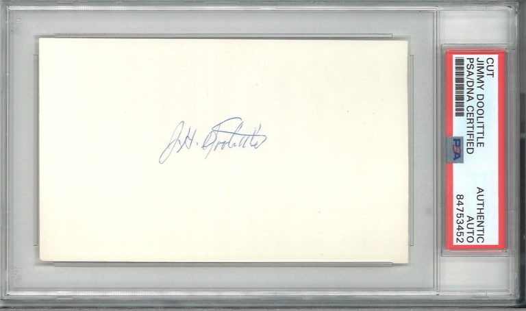 Jimmy Doolittle Signed Cut Signature PSA DNA WWII Doolittle Raiders #52