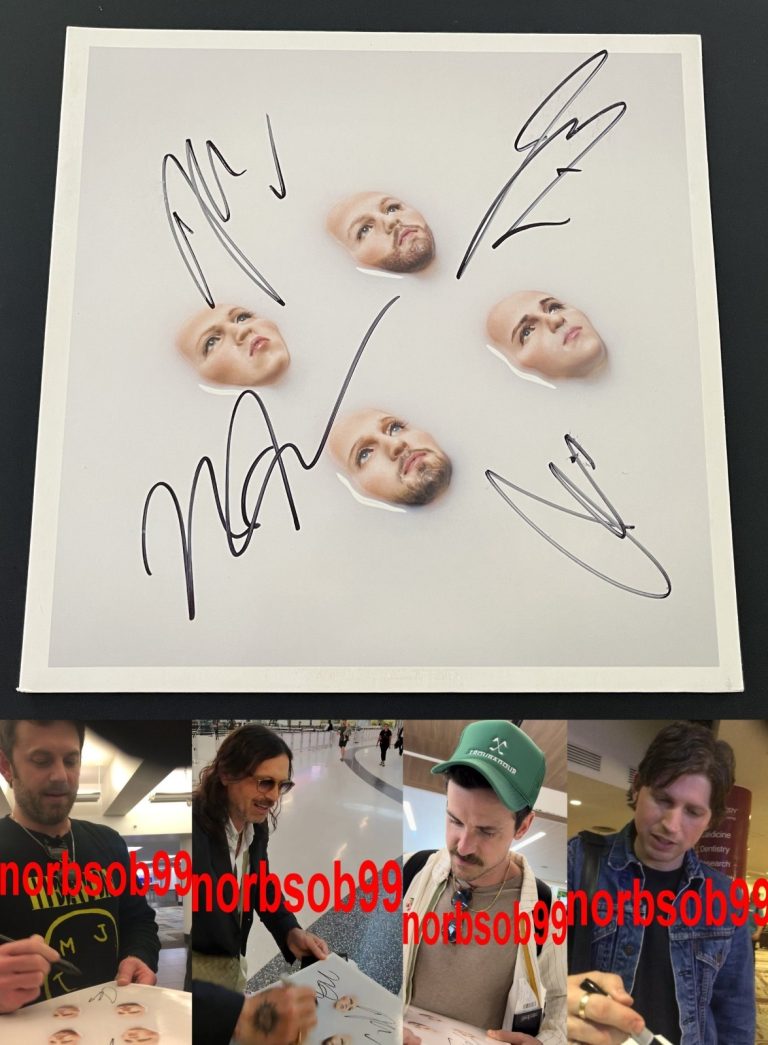 KINGS OF LEON X4 SIGNED AUTOGRAPH WALLS VINYL ALBUM RECORD w/EXACT PROOF & COA